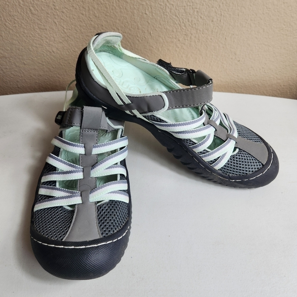 JBU by Jambu Womens Jetty Water/Hiking Closed Toe Gray/Mint Sandal-Size 6.5